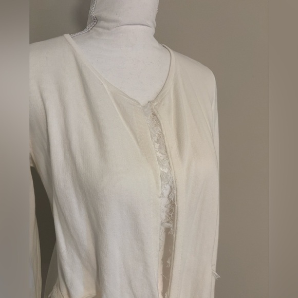 J Mclaughlin Marie Cardigan in White Coastal size xs - Picture 3 of 5
